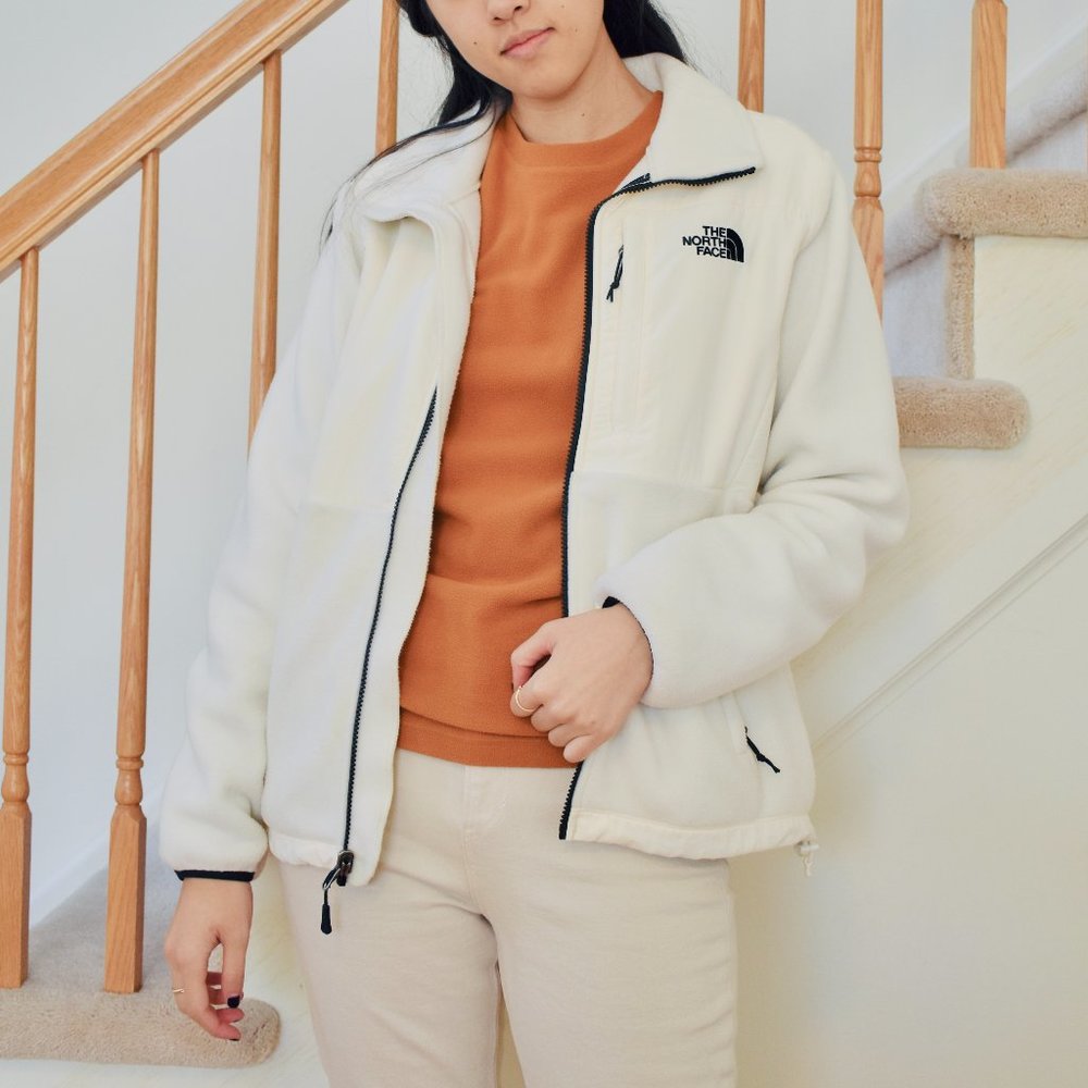 White Fleece North Face Jacket